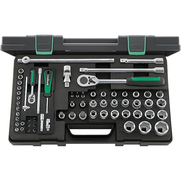 1/4 Inches Drive Socket & Ratchet Sets, Hex, Torx, 63 pcs